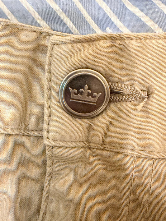 Peter Millar Crown Sateen Golf Pants Mens 38 Khaki Stretch Chino Performance
