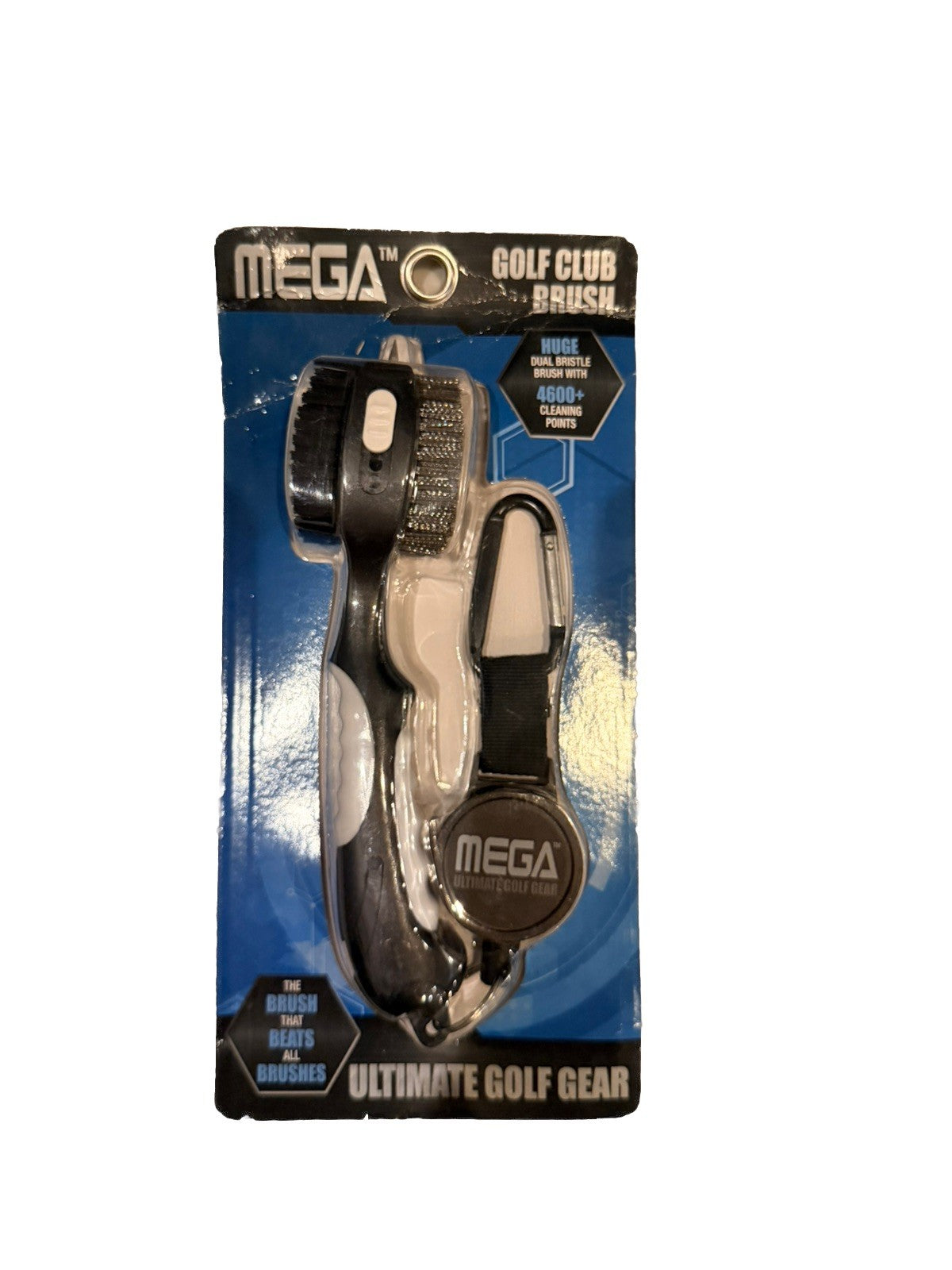 Mega Ultimate Golf Care Golf Club Brush Black And White