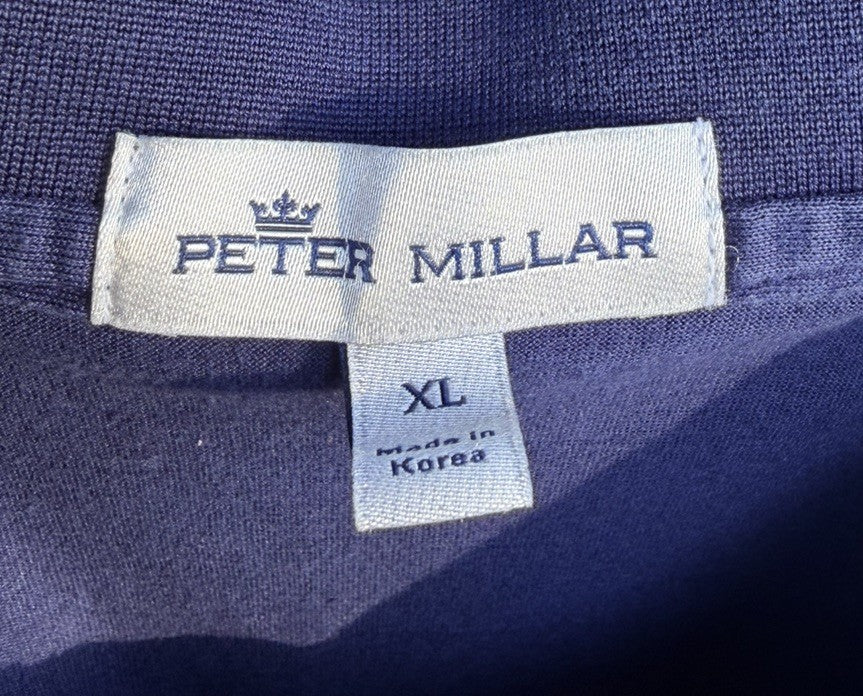Peter Millar Polo Cotton Golf Shirt “Red Stick Golf Club” Logo Men’s Large EUC