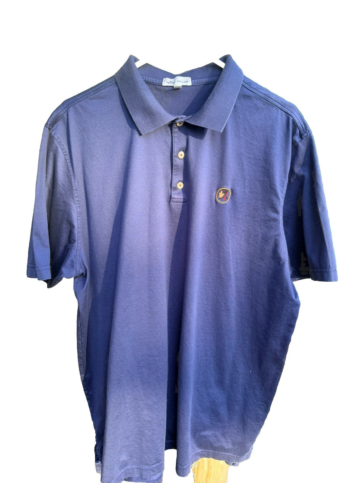 Peter Millar Polo Cotton Golf Shirt “Red Stick Golf Club” Logo Men’s Large EUC