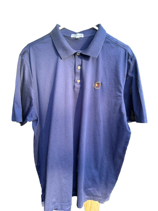 Peter Millar Polo Cotton Golf Shirt “Red Stick Golf Club” Logo Men’s Large EUC