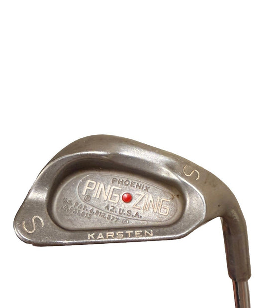 PING ZING RED DOT SAND WEDGE, PING KT-M WEDGE FLEX STEEL SHAFT, 35.5 INS