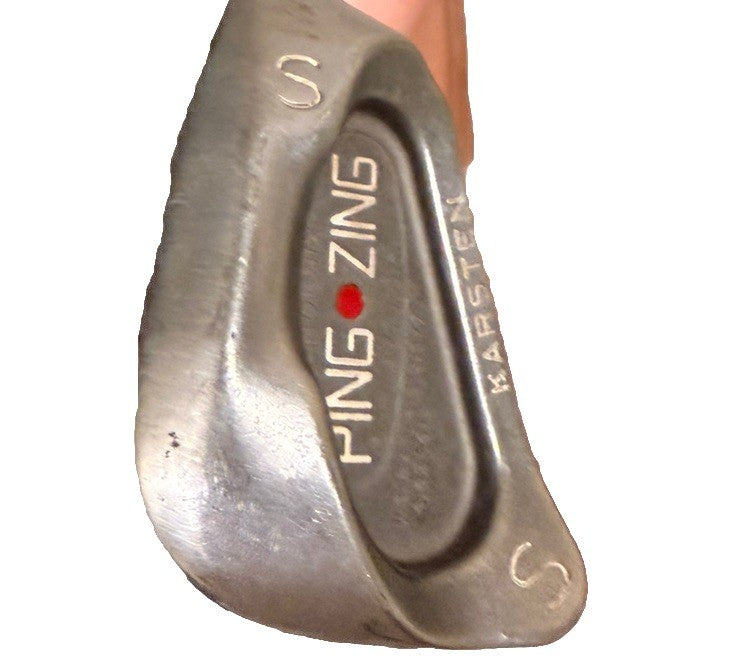 PING ZING RED DOT SAND WEDGE, PING KT-M WEDGE FLEX STEEL SHAFT, 35.5 INS