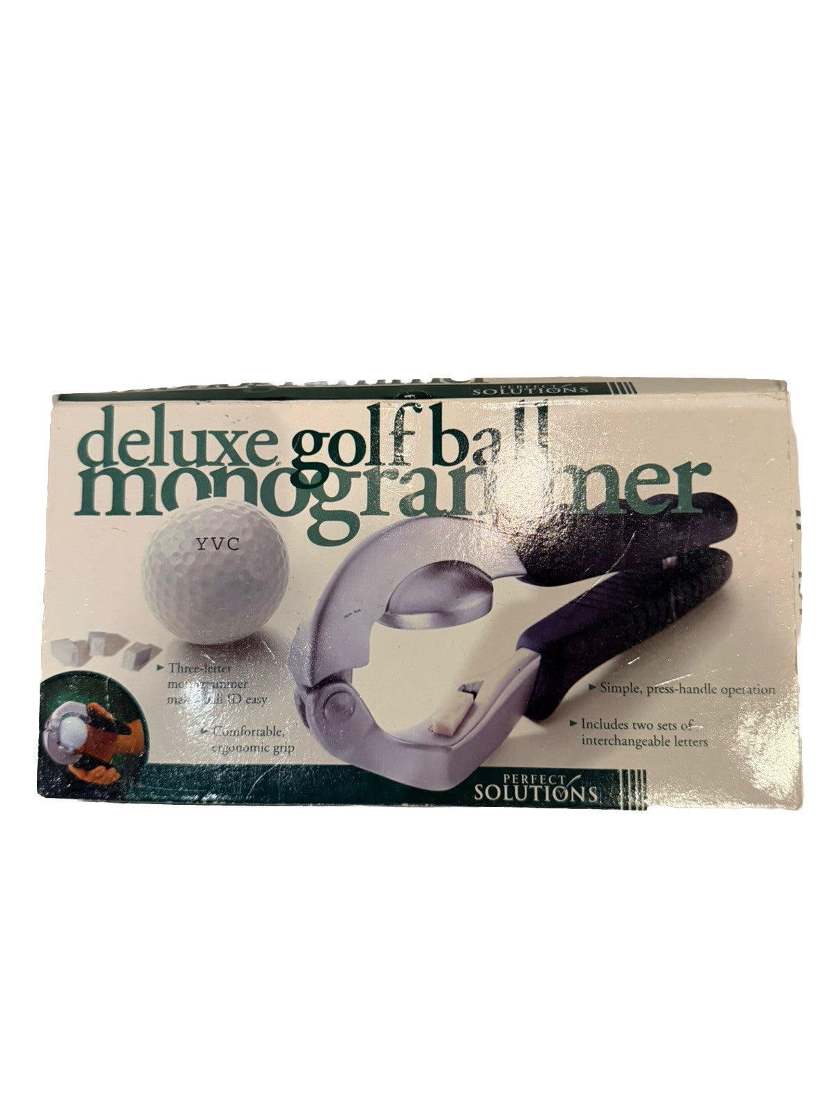 Perfect Solution Deluxe Golf Ball Monogrammer Three Letters Ball ID USA Seller