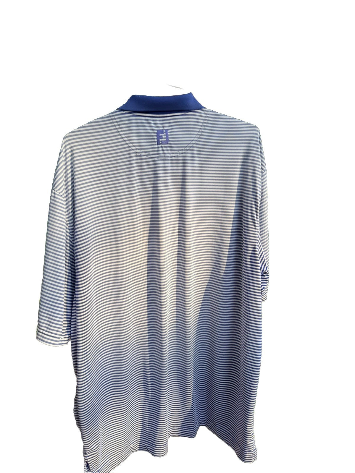FootJoy Men's Polo Shirt Medium Short Sleeves Blue White Sky Meadow CC Golf XL