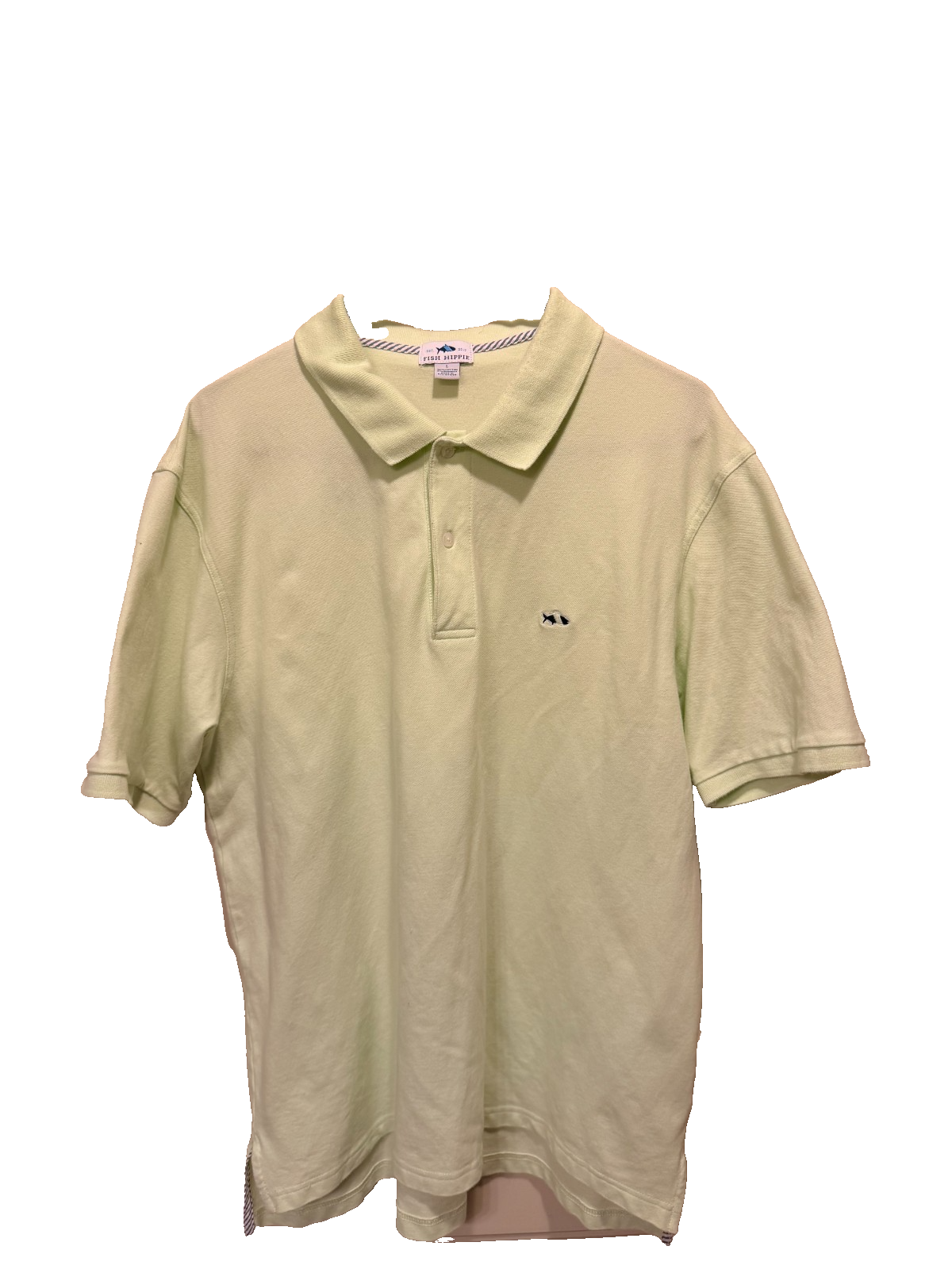 Fish Hippie Co Polo Shirt Mens Large Light Green