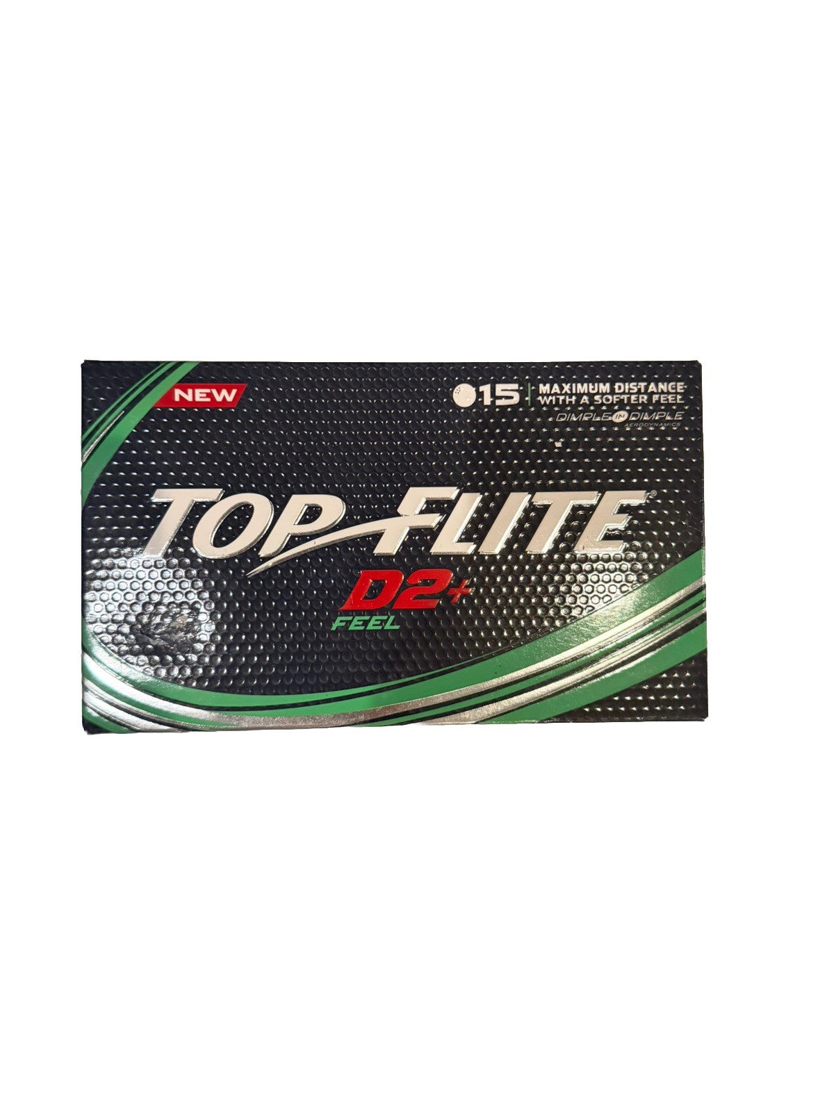 Top Flite D2+ Feel White Maximum Distance Golf Balls 15 Pack Control