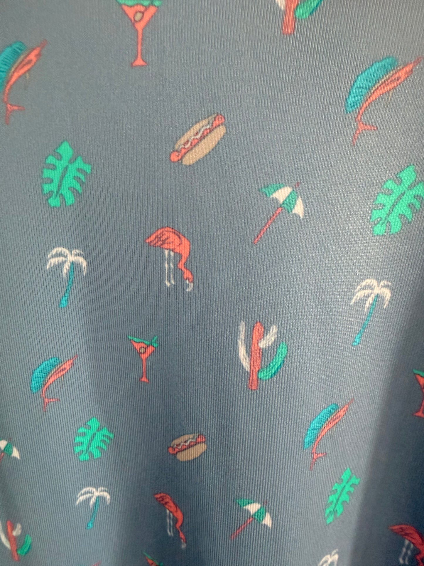 Southern Proper Short Sleeve BeachMicro Print Polo Shirt