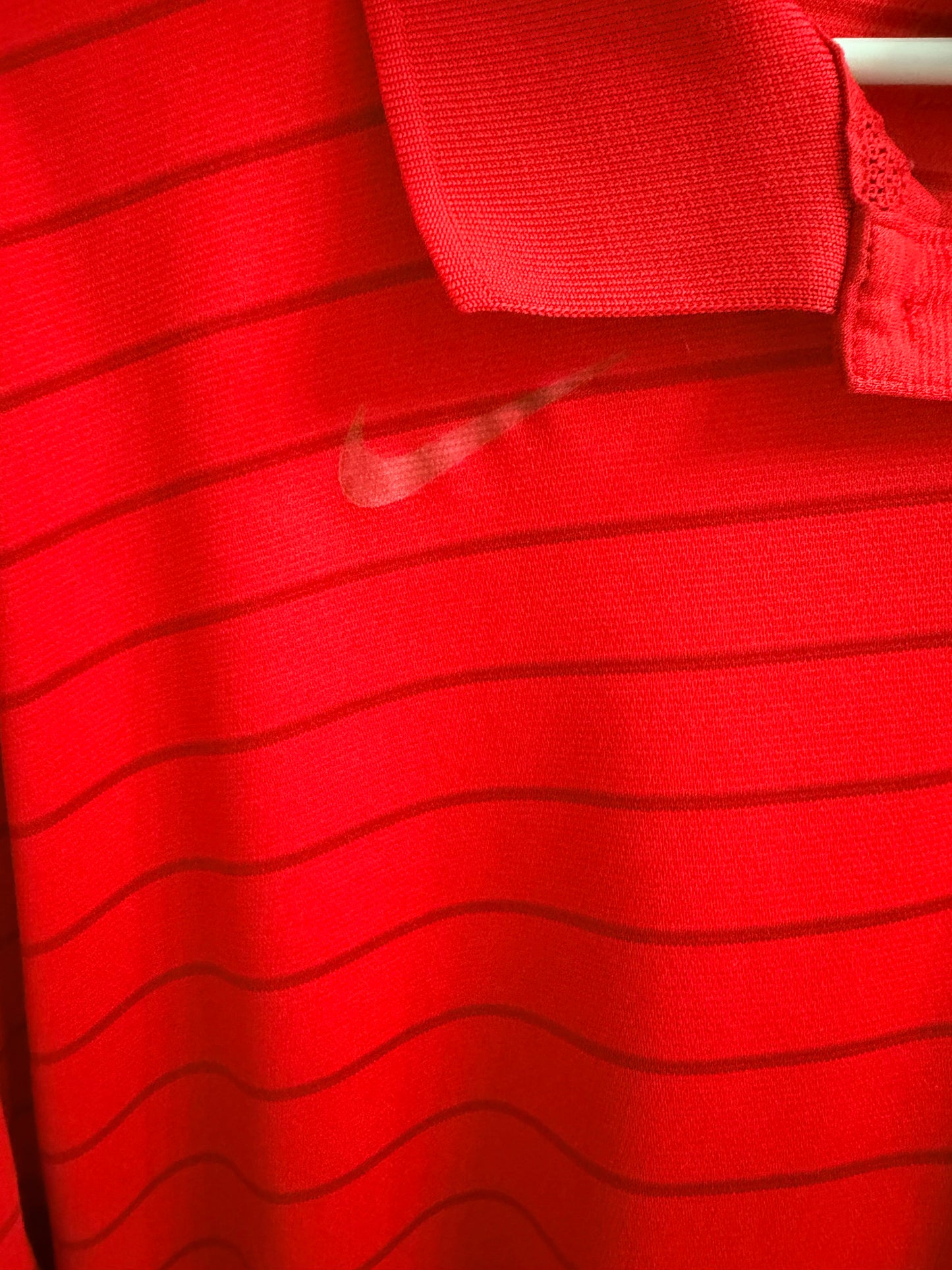 Nike UGA Georgia Bulldogs On-field Men's 3XL Red Stripe Polo GUC. GB38