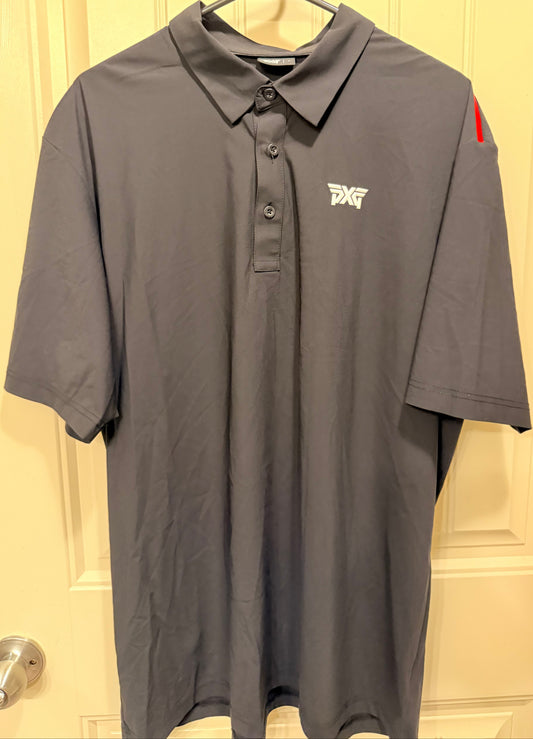 PXG Xtreme Golf Polo Shirt Men's L Gray Performance Stretch Lightweight