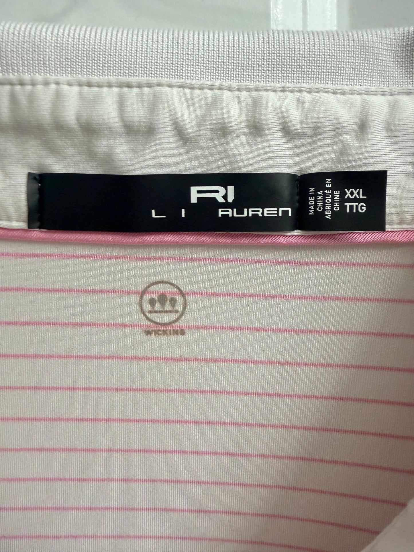 RLX Ralph Lauren Polo Shirt Mens XXL Light pink