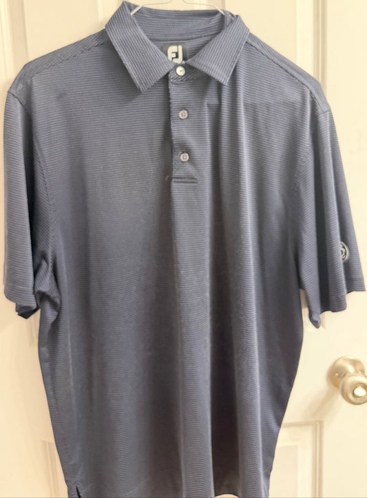 FootJoy Mens Navy Diamond Print Golf Polo Shirt X LARGE