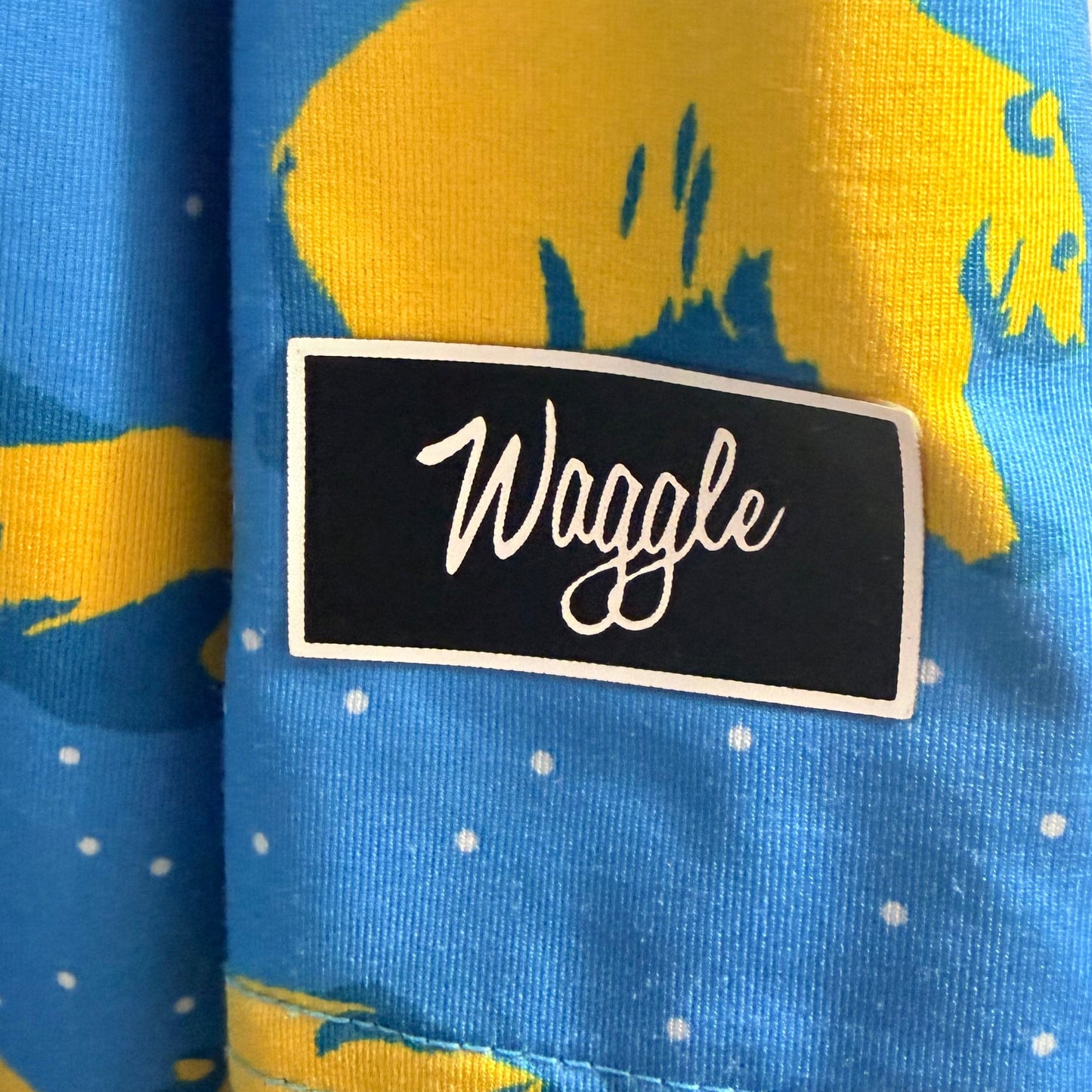 Waggle Golf Polo Shirt You're Golden Bears AOP Mens 2XL Short Sleeve Blue