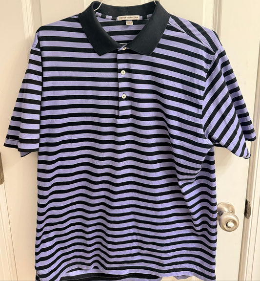 Peter Millar polo Golf Striped Men (L) Comfort classic short sleeve Dress shirt
