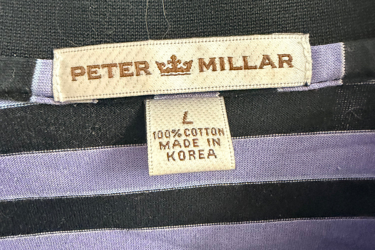 Peter Millar polo Golf Striped Men (L) Comfort classic short sleeve Dress shirt
