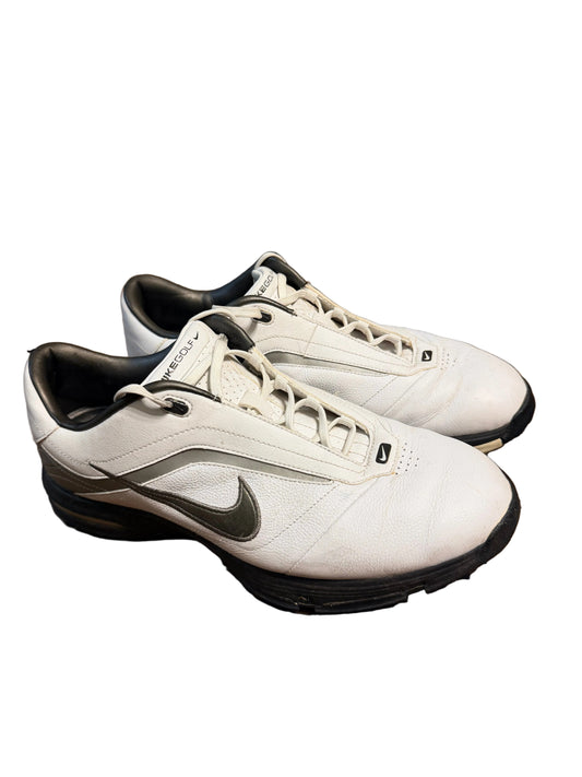 Nike Shoes Men Size10 Golf Air Academy Spiked Sneaker Oxford White Leather Sport
